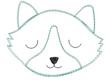 Stickdatei - Herr Fuchs Doodle Kopf